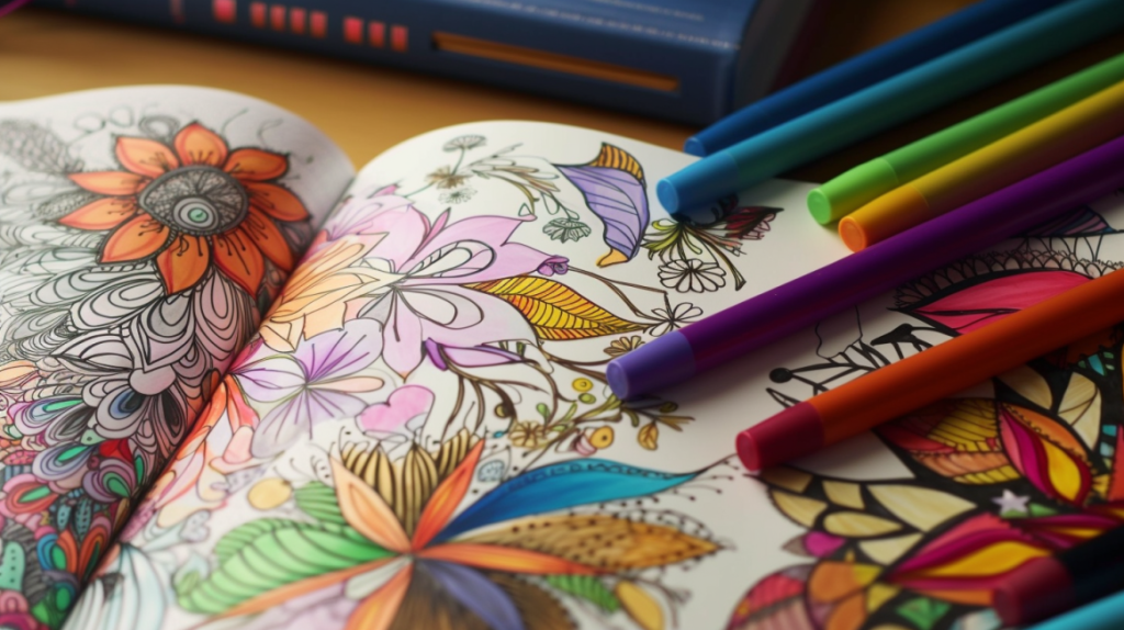 The differences between coloring books for adults and children